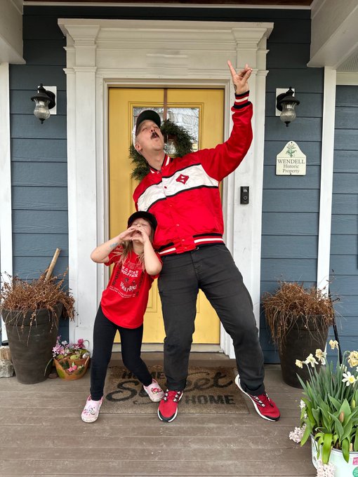 BJ Barham and his daughter, Pearl, prepare for their trip to Washington, D.C., to watch the Wolfpack beat UNC for the ACC Tournament championship.