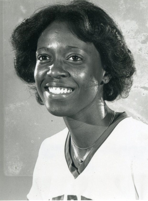 A picture of Ronnie Laughlin from her days with the NC State women's basketball team.