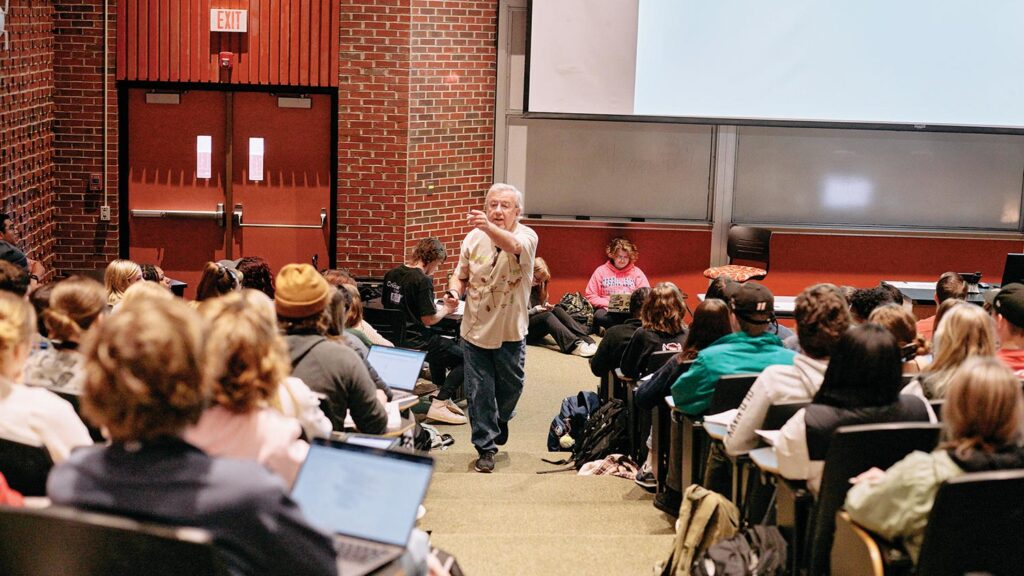 Clyde Sorenson uses plastic bugs in his entomology class.