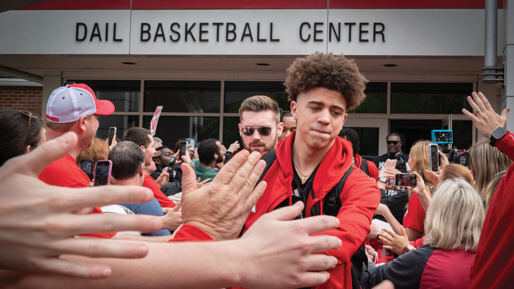 NC State basketball fans celebrate the teams' Final Four runs.