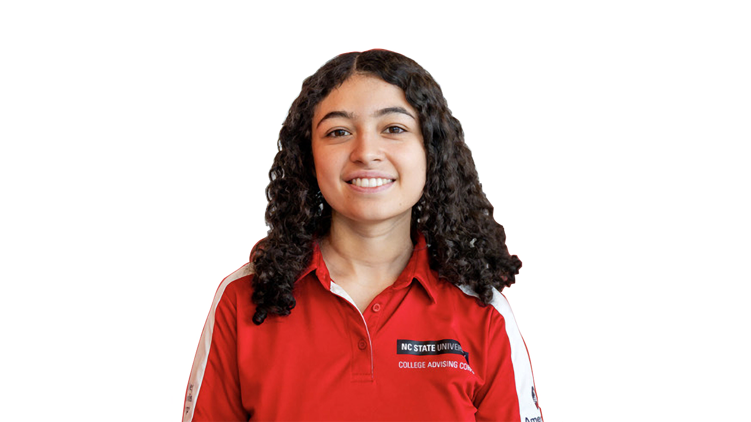 Brianna Diaz, in an NC State shirt, smiles.