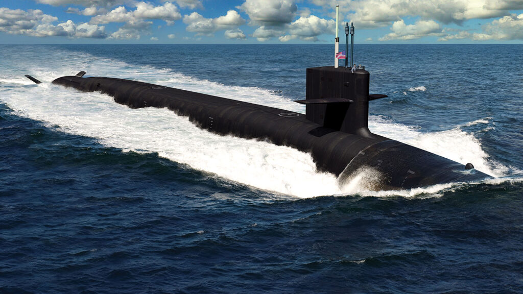 Renderings of the new Columbia-class submarines being built for the U.S. Navy by teams led by Smith and Snider.